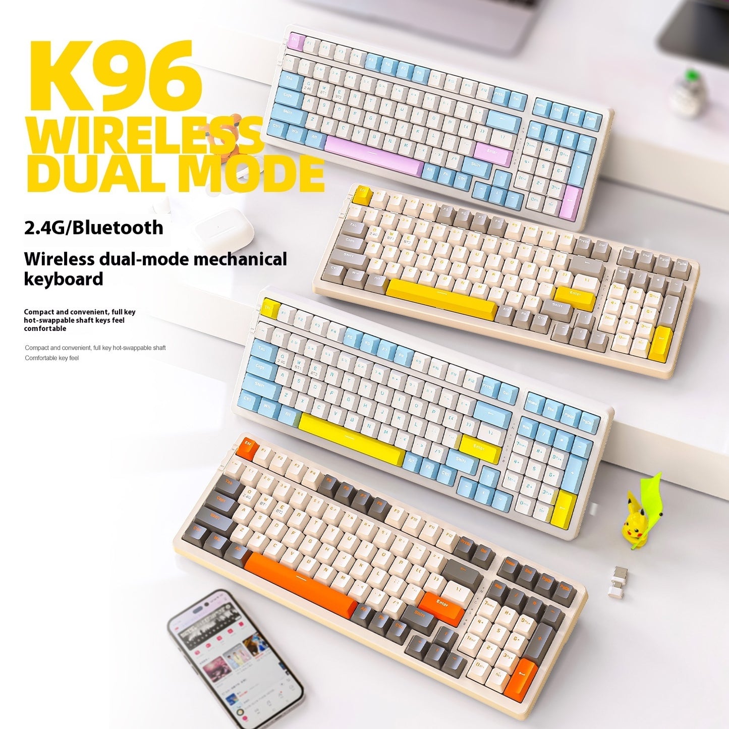 Bluetooth Wireless Dual-mode Mechanical Keyboard