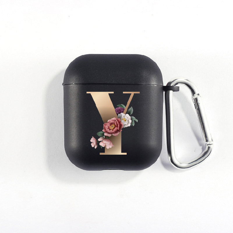 Matte Black Alphabet Airpods Case