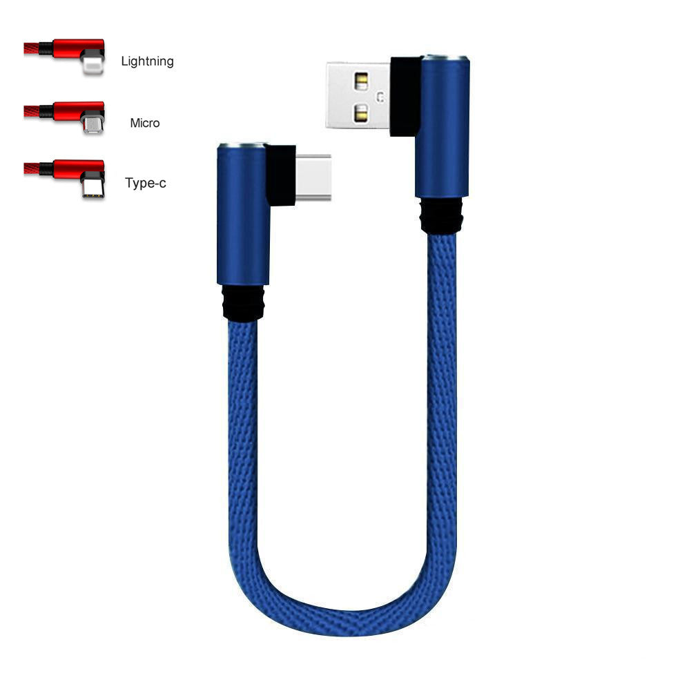 L-shaped Elbow Short-line Data Cable Portable Double Elbow Android Typec Game Cable Charging Cable