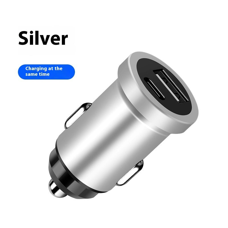 Car Phone Charger Fast Charge PD Car Charger Mini Metal Car Cigarette Lighter