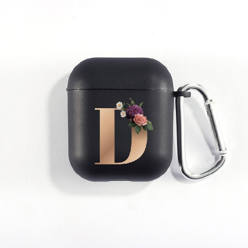 Matte Black Alphabet Airpods Case