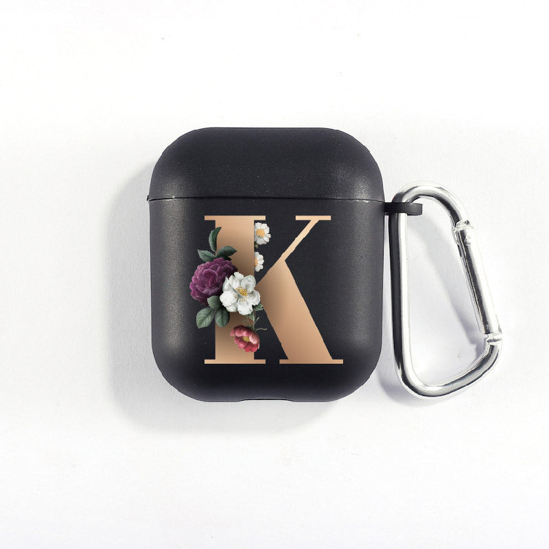 Matte Black Alphabet Airpods Case