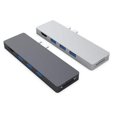 Compatible with Apple, Dual Type-C Hub Adapter for MacBook Pro & Air