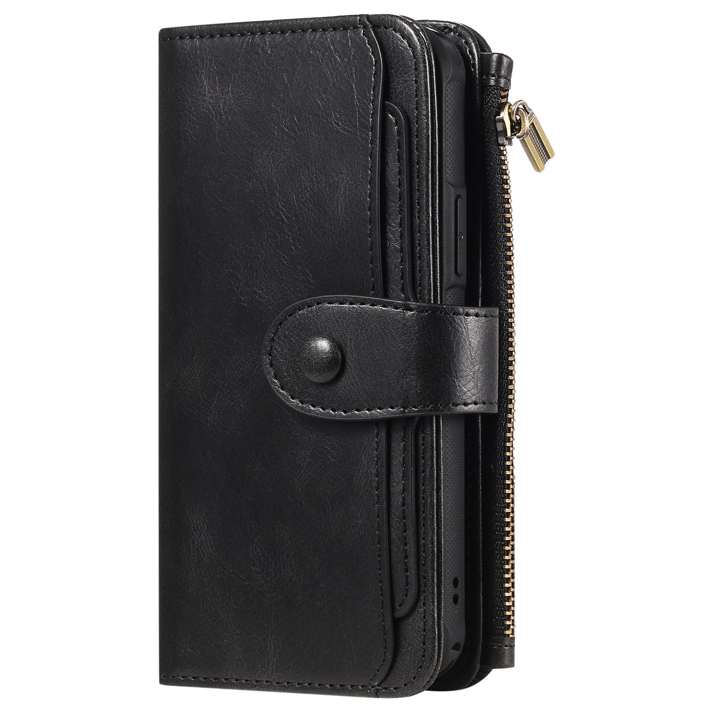 Applicable To 16 Mobile Phone Leather Case Retro Multi-function Card Wallet Split Magnetic Anti-fall Shell