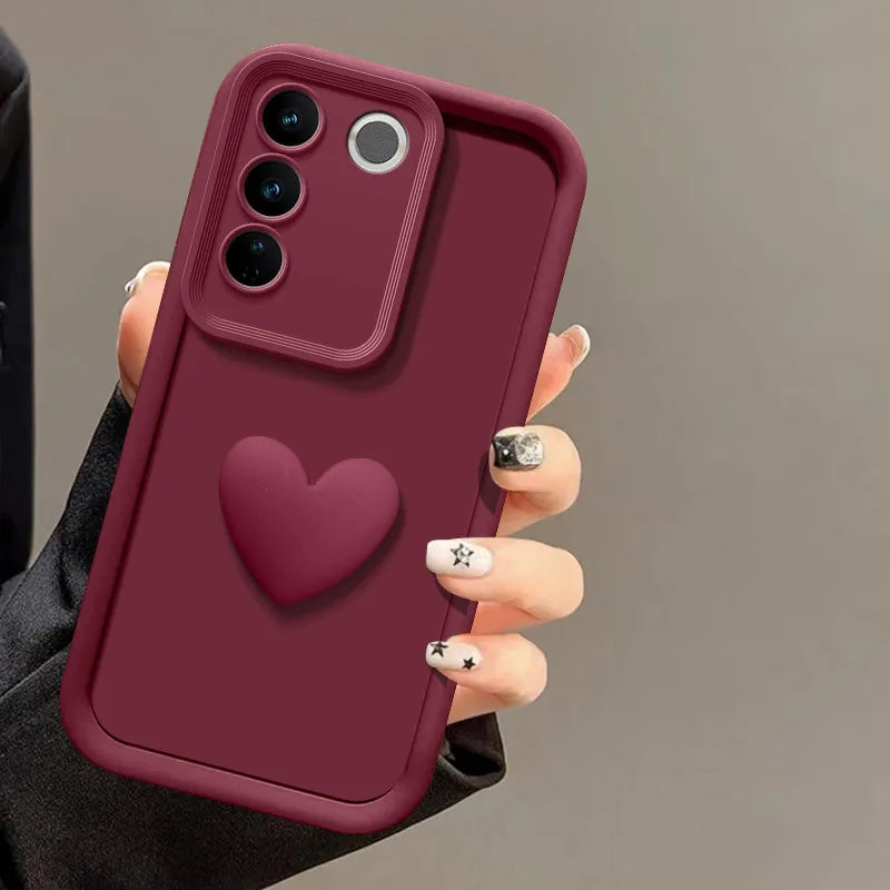 Love Heart Silicone Camera Lens Protective Case for Samsung Galaxy S24 S23 S22 S21 S20 FE Ultra Plus Phone Cover