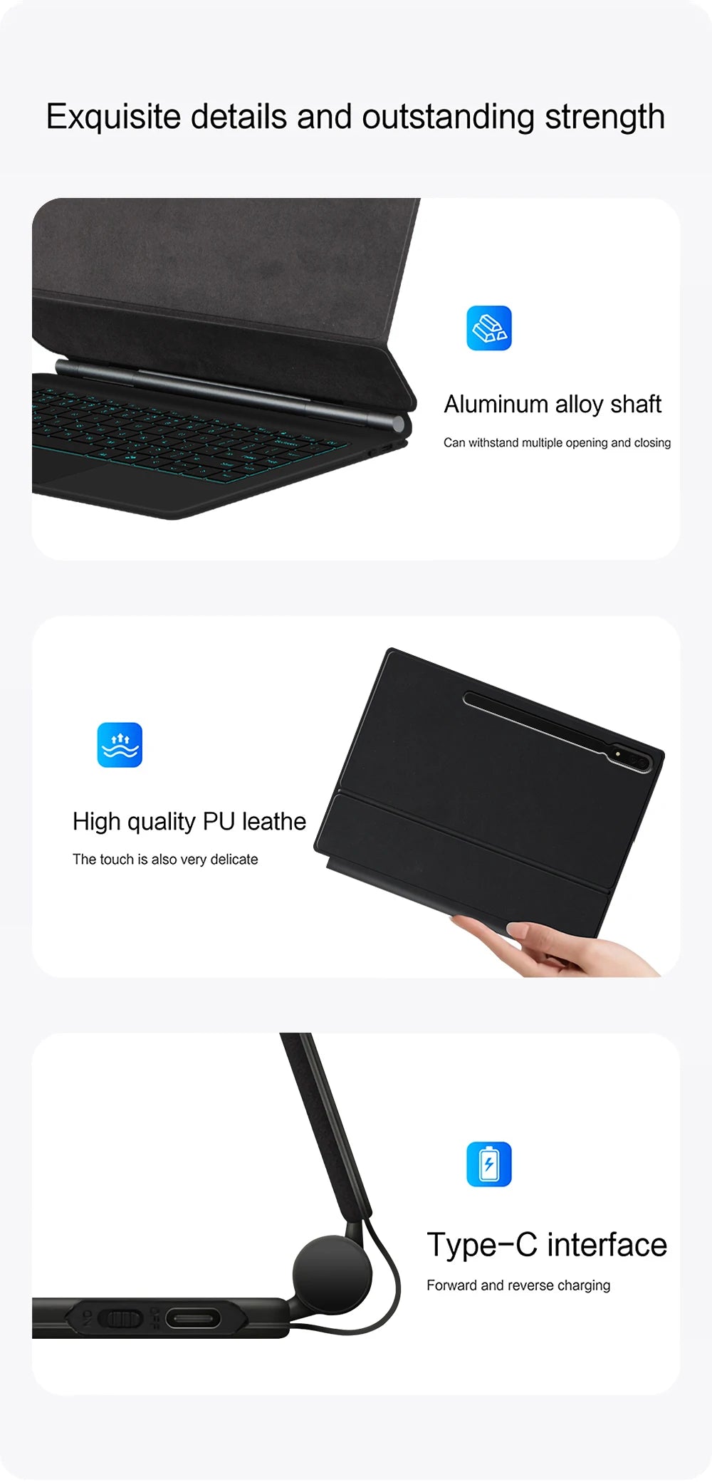 Smart Folio For Samsung Galaxy Tab S10 Ultra S9 Ultra 14.6" Case For Tab S8 Ultra 14.6 In Touchpad Backlit Magic Keyboard Cover