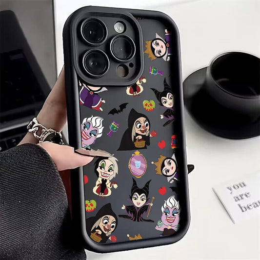 Cute Evils Queens Disneys Princess Phone Case for IPhone 16 15 14 13 12 11 Pro Max Mini XR XS X 7 8 Plus Soft TPU Back Cover