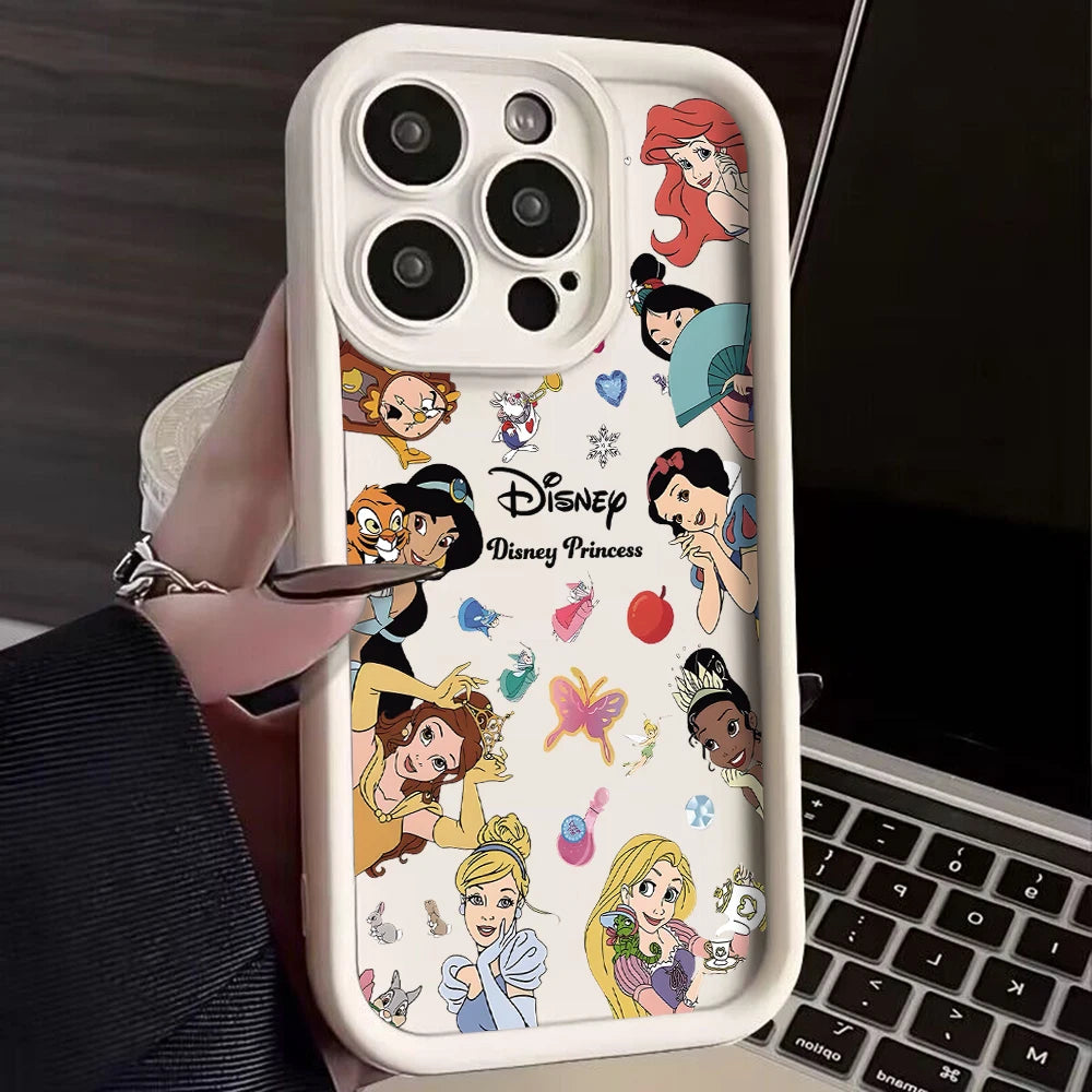 Cute Evils Queens Disneys Princess Phone Case for IPhone 16 15 14 13 12 11 Pro Max Mini XR XS X 7 8 Plus Soft TPU Back Cover