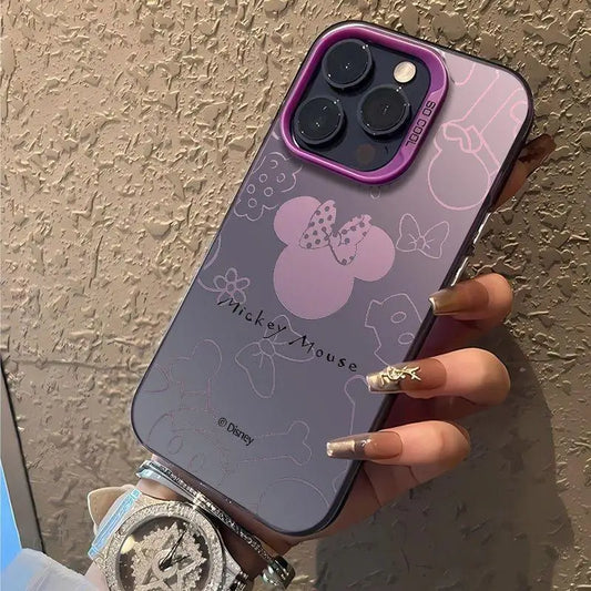 Disneys Mickeys Minnies Mouses Emboss Phone Case For iPhone 15 14 13 12 11 Pro Max 78 Plus XR XS MAX MINI Y2K Cute Back Cover