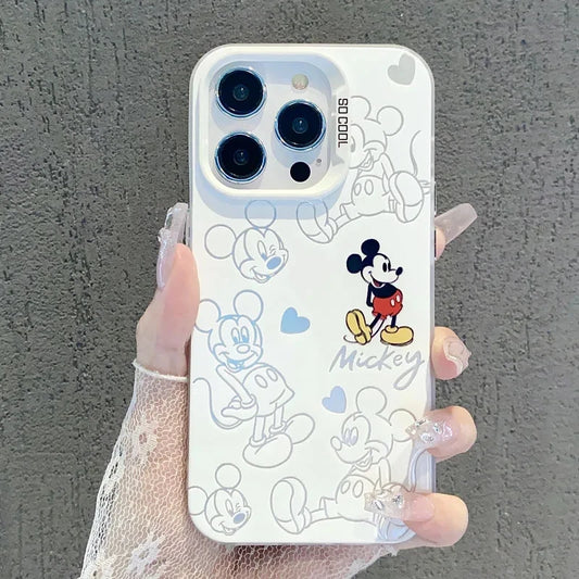 Disneys Mickeys Minnies Mouses Smile Phone Case For iPhone 16 15 14 13 12 11 Pro Max 7 8 Plus XR XS MAX Y2K Girl Cute Back Cover