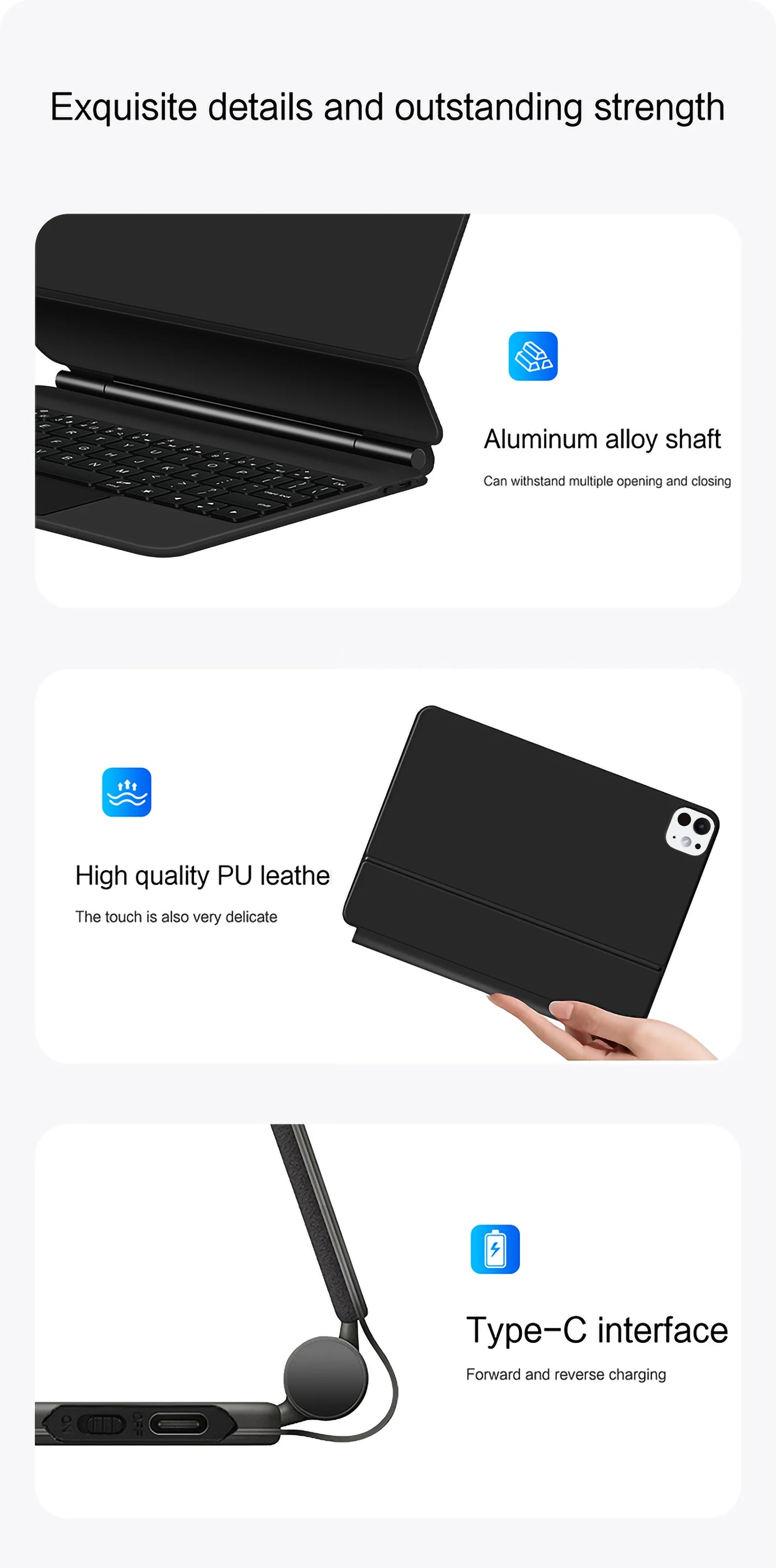 Backlight Magic Keyboard for iPad Pro 11 13 2024 M4 Case for iPad Air 11 13 Inch M2 Case iPad Pro Air 2024 Smart Cover folio