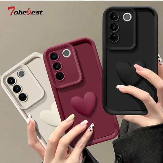 Love Heart Silicone Camera Lens Protective Case for Samsung Galaxy S24 S23 S22 S21 S20 FE Ultra Plus Phone Cover