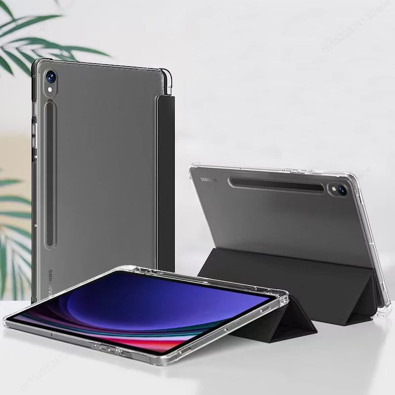 For Samsung Tab S7 S8 S9 11 FE 10.9 Plus S10 12.4 inch Case Magnetic Smart Cover For Tab A9 8.7" Plus 11" A8 Pencil Holder Funda