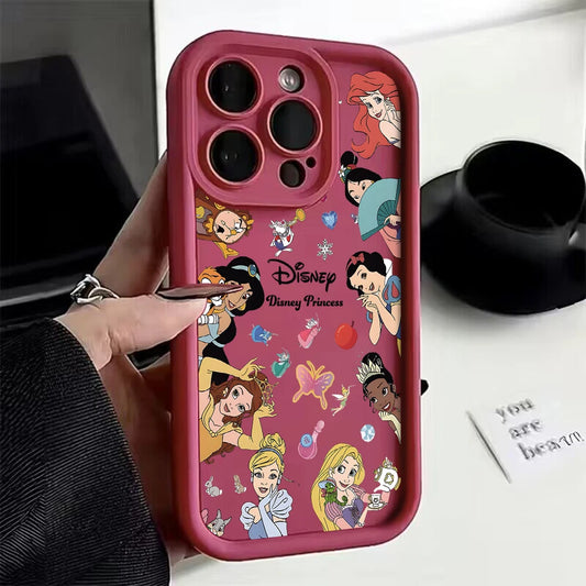 Cute Evils Queens Disneys Princess Phone Case for IPhone 16 15 14 13 12 11 Pro Max Mini XR XS X 7 8 Plus Soft TPU Back Cover