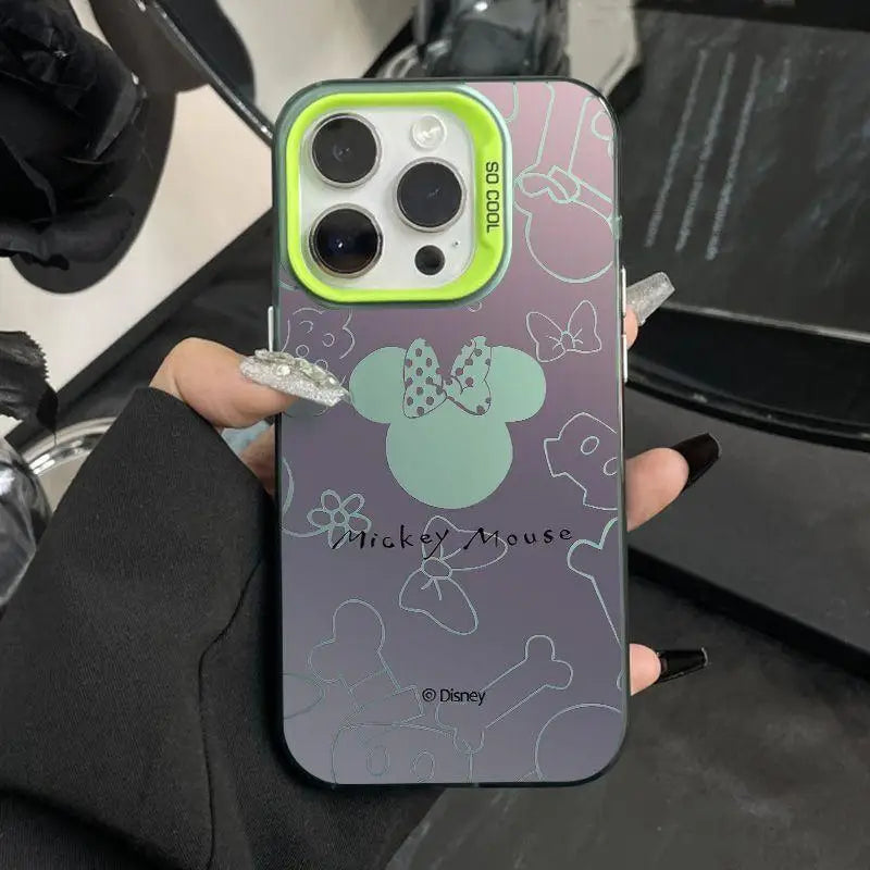 Disneys Mickeys Minnies Mouses Emboss Phone Case For iPhone 15 14 13 12 11 Pro Max 78 Plus XR XS MAX MINI Y2K Cute Back Cover