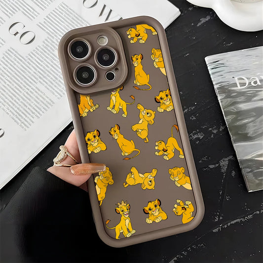 The Lion King Disneys Hot Simba Phone Case for IPhone 16 15 14 13 12 11 Pro Max Mini XR XS X 7 8 Plus Soft TPU Back Cover