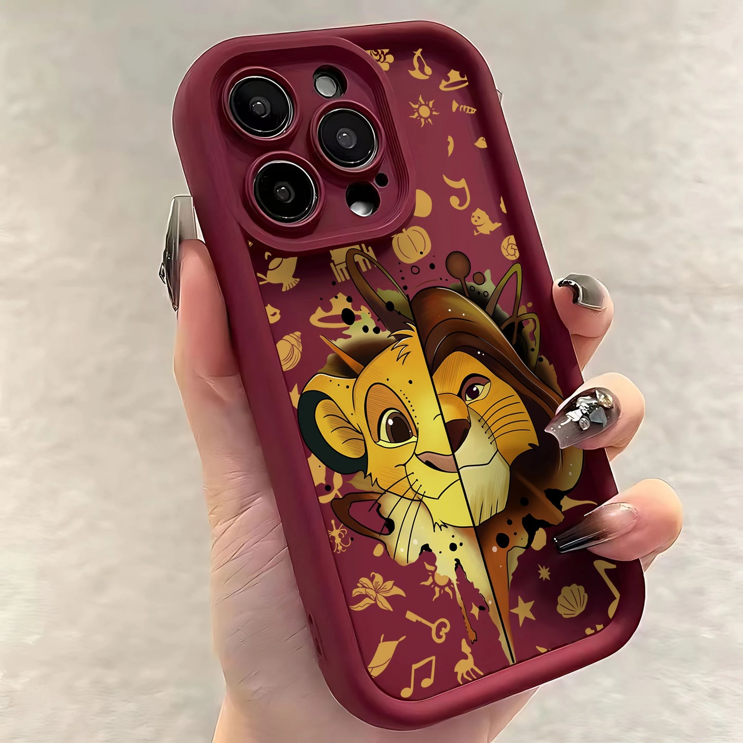 The Lion King Disneys Hot Simba Phone Case for IPhone 16 15 14 13 12 11 Pro Max Mini XR XS X 7 8 Plus Soft TPU Back Cover