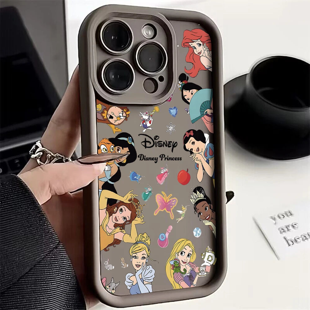 Cute Evils Queens Disneys Princess Phone Case for IPhone 16 15 14 13 12 11 Pro Max Mini XR XS X 7 8 Plus Soft TPU Back Cover