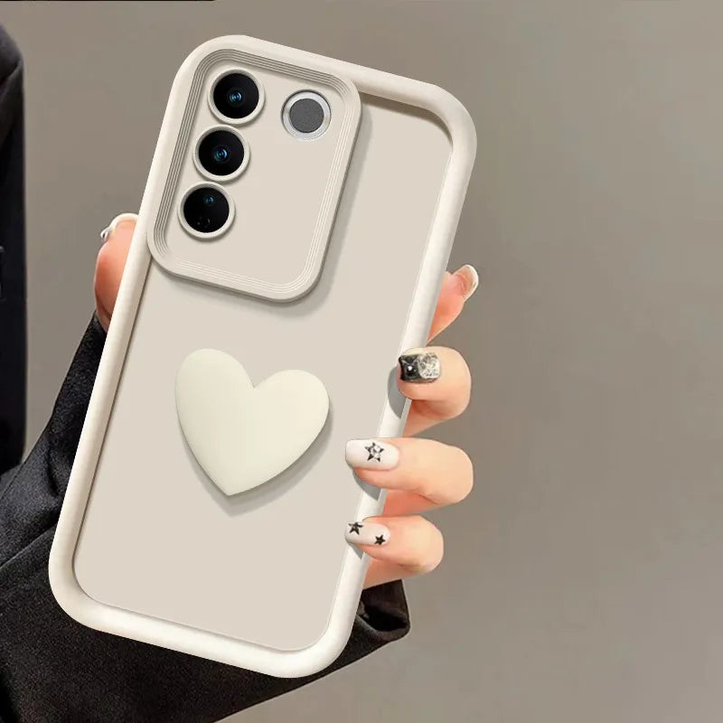 Love Heart Silicone Camera Lens Protective Case for Samsung Galaxy S24 S23 S22 S21 S20 FE Ultra Plus Phone Cover