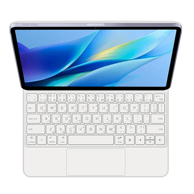 AJIUYU Magic Backlight Keyboard Folio For Samsung Galaxy Tab S9 FE 10.9" S7 S8 S9 11 Inch Smart Magnetic Cover Case TouchPad