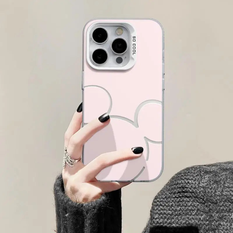 Disneys Mickeys Minnies Mouses Concise Phone Case For iPhone 16 15 14 13 12 11Pro Max 78 Plus XR XS MAX MINI Y2K Cute Back Cover