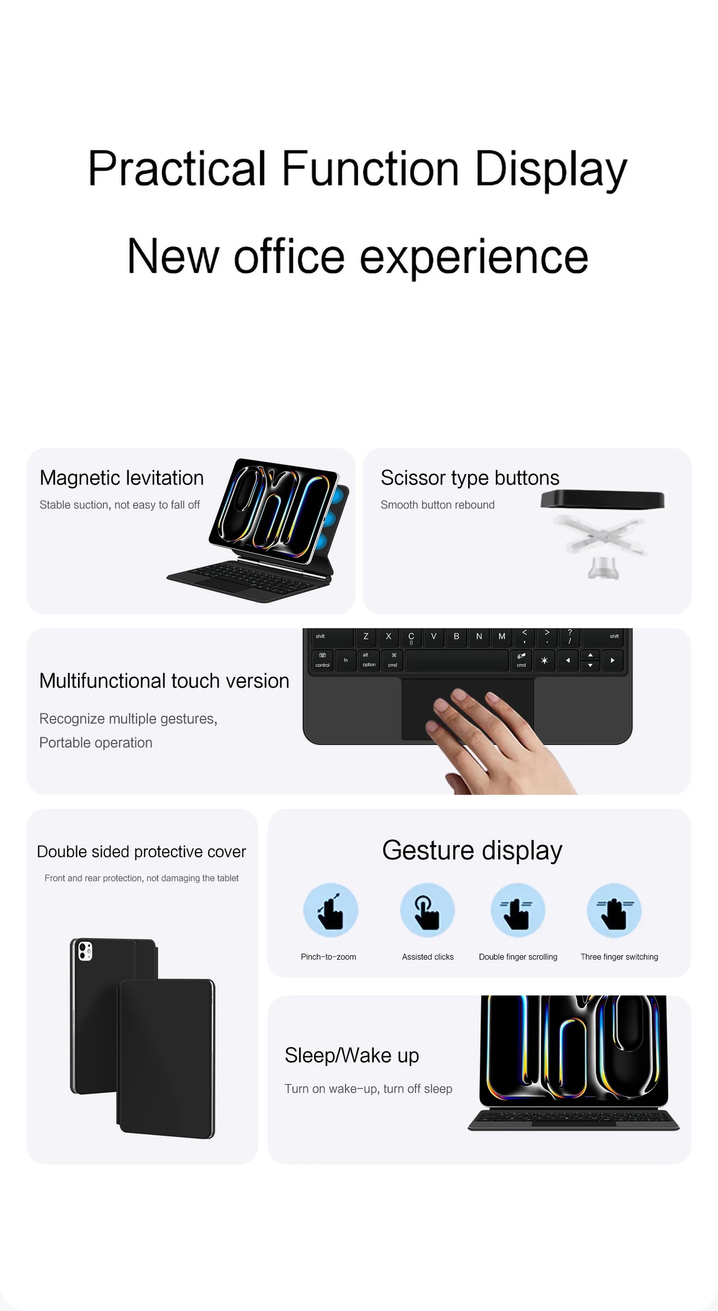 Backlight Magic Keyboard for iPad Pro 11 13 2024 M4 Case for iPad Air 11 13 Inch M2 Case iPad Pro Air 2024 Smart Cover folio