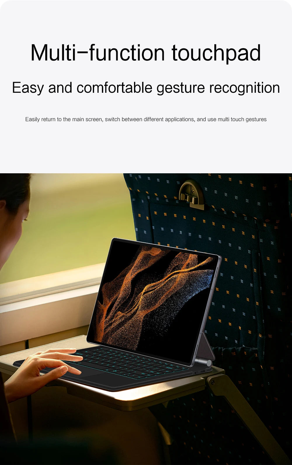 Smart Folio For Samsung Galaxy Tab S10 Ultra S9 Ultra 14.6" Case For Tab S8 Ultra 14.6 In Touchpad Backlit Magic Keyboard Cover