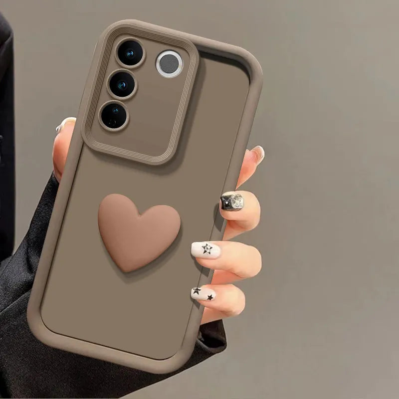 Love Heart Silicone Camera Lens Protective Case for Samsung Galaxy S24 S23 S22 S21 S20 FE Ultra Plus Phone Cover