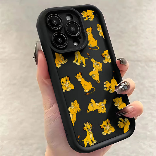 The Lion King Disneys Hot Simba Phone Case for IPhone 16 15 14 13 12 11 Pro Max Mini XR XS X 7 8 Plus Soft TPU Back Cover