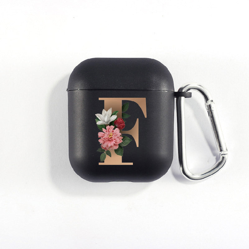 Matte Black Alphabet Airpods Case