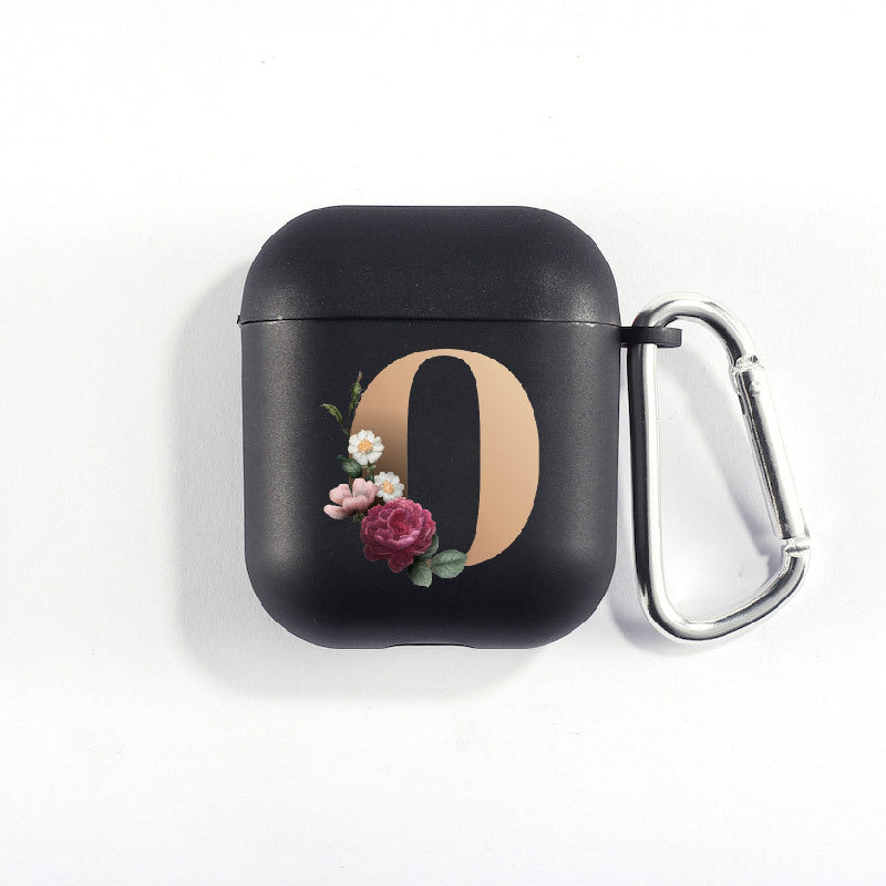 Matte Black Alphabet Airpods Case