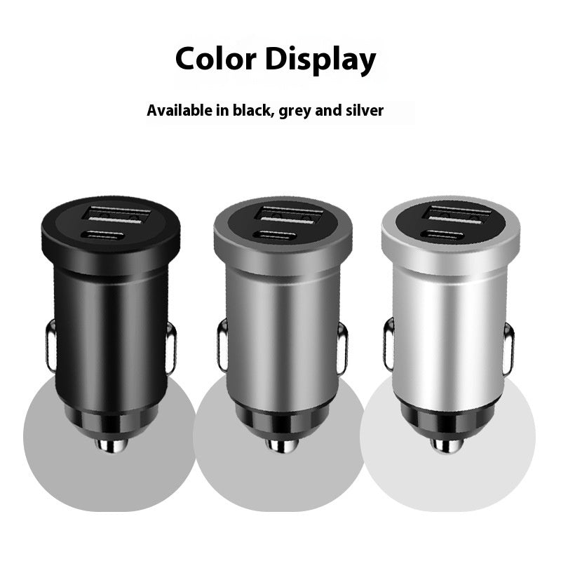 Car Phone Charger Fast Charge PD Car Charger Mini Metal Car Cigarette Lighter