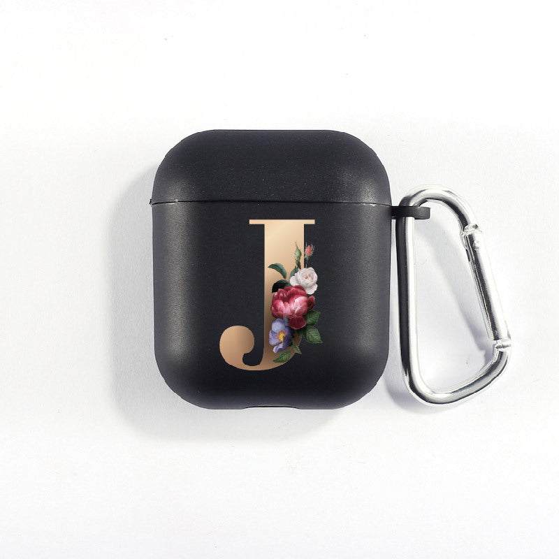 Matte Black Alphabet Airpods Case