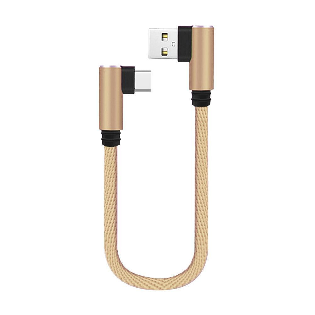 L-shaped Elbow Short-line Data Cable Portable Double Elbow Android Typec Game Cable Charging Cable