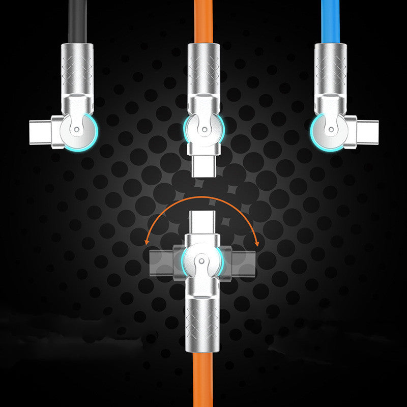 Rotating Type C Data Cable Super Fast Charging